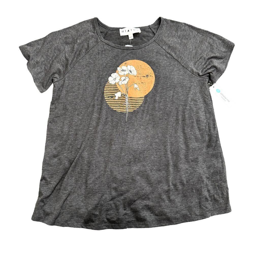 Hiatus Analis Graphic Knit Tee in Gray, Size 2X​​​​